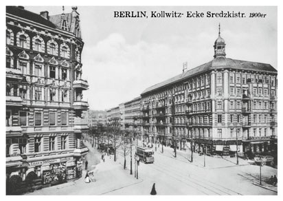 02_Prenzlauer_Berg_Poskartenset_02_Karte_02_Kollwitz Sredzkistrasse_[damals_Weissenburger_Franseckystr_]_um_1905