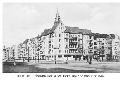 11_Prenzlauer_Berg_Poskartenset_02_Karte_11_Bornholmer_Strasse_Schoenhauser_Allee_um_1909