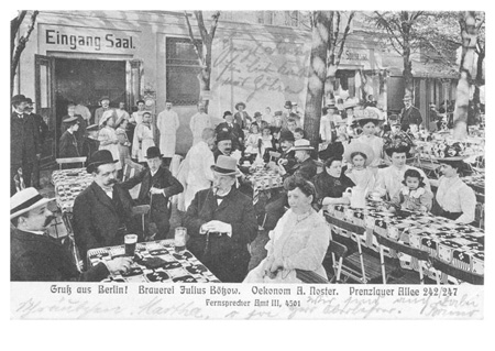 postkarte 037 berlin biergarten boetzow brauerei vorderseite