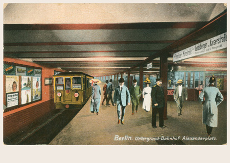 postkarte 081 berlin u bahnhof alexanderplatz vorderseite