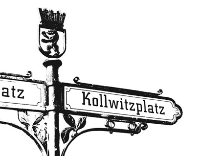 postkarte 098 berlin kollwitzplatz vorderseite