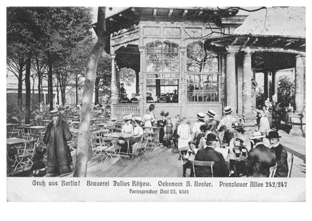postkarte 153 berlin boetzow biergarten vorderseite