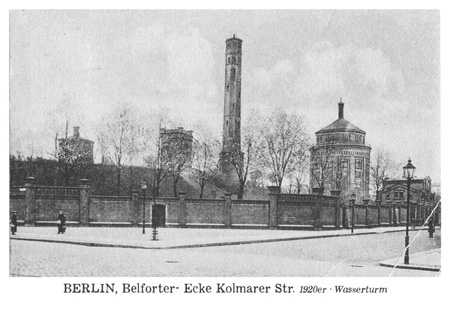 postkarte 165 berlin wasserturm vorderseite