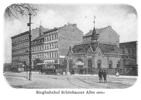 postkarte 173 berlin ringbahnhof schoenhauser allee vorderseite