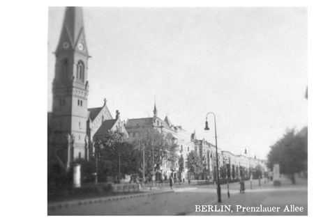 postkarte 185 berlin prenzlauer allee immanuelkirchstrasse vorderseite