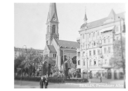 postkarte 188 berlin prenzlauer allee immanuelkirchstrasse vorderseite
