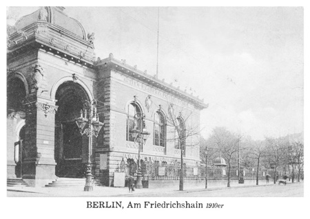 postkarte 214 berlin saalbau friedrichshain vorderseite