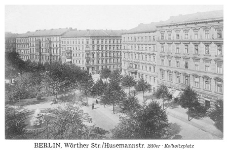 postkarte 232 berlin kollwitzplatz vorderseite