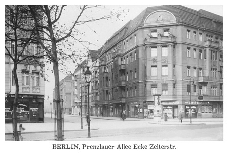 postkarte 243 berlin prenzlauer allee zelterstrasse vorderseite