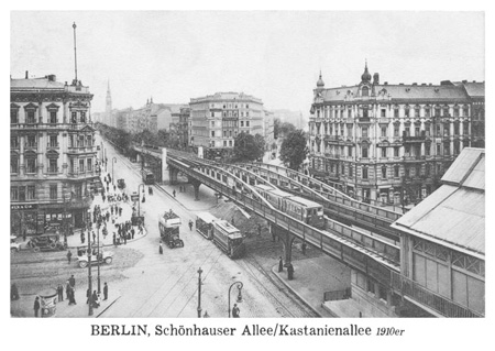 postkarte 254 berlin schoenhauser allee kastanienallee vorderseite