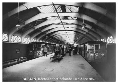 postkarte 315 berlin hochbahnhof schoenhauser allee vorderseite
