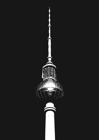 z postkarte 134 berlin fernsehturm vorderseite