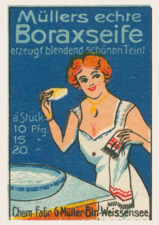 z postkarte 135 berlin muellers echte boraxseife vorderseite